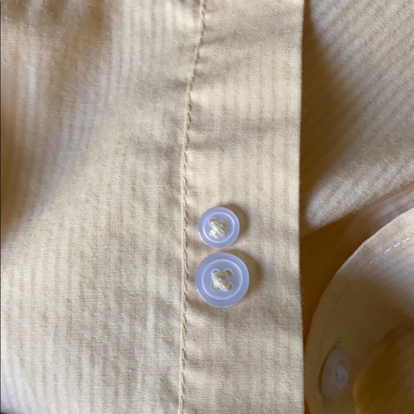 Men’s yellow collared button down casual shirt - Picture 4 of 4